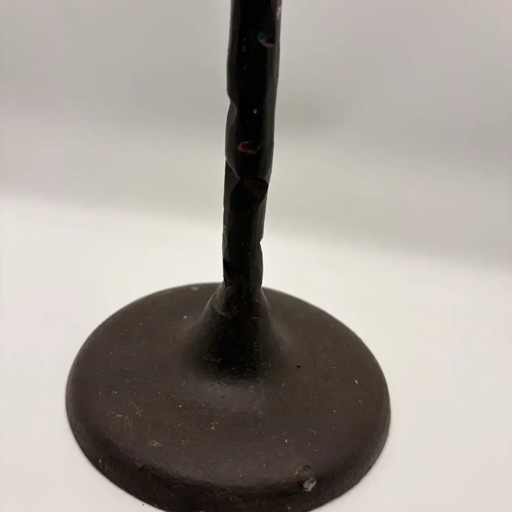 Iron Pinecone 3 Taper Candle Candelabra Fall Holiday Decor Bronze Finish Used